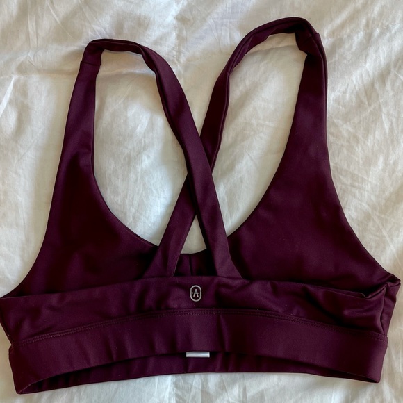 JustFab Active Burgundy Sports Bra - S EUC - Picture 3 of 5
